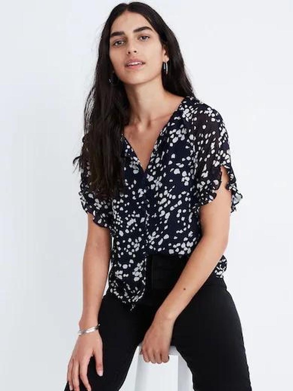 Madewell Memento Ruffle Sleeve Blouse